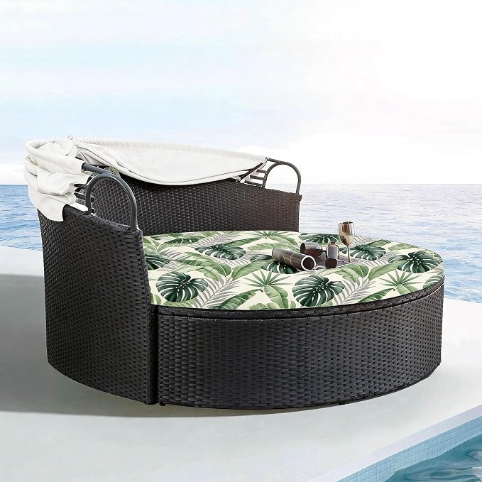 Round Cushion Covers with Attached Pillowcase, Elastic Fabric, 66 inch Diameter - Image 5