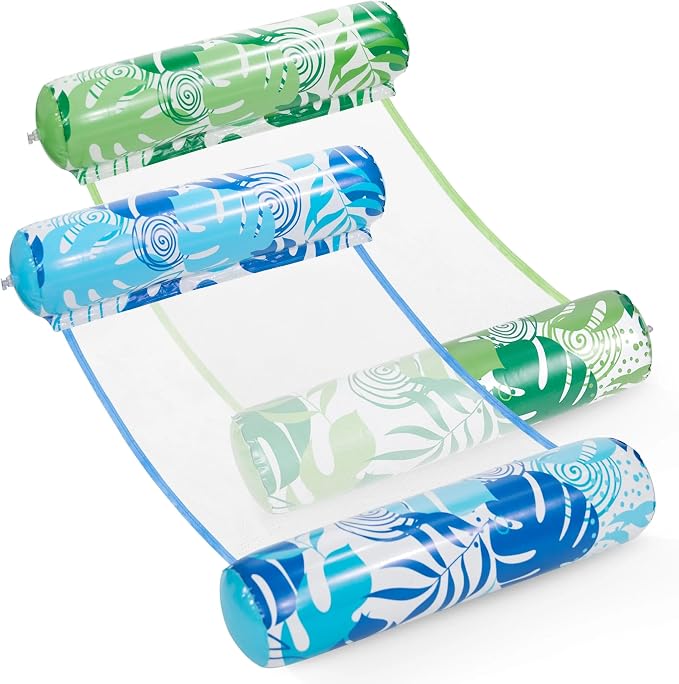 SLOOSH 2 Packs Hammock Pool Floats Adults, 4-in-1 Multi-Purpose Inflatable Pool by Sloosh