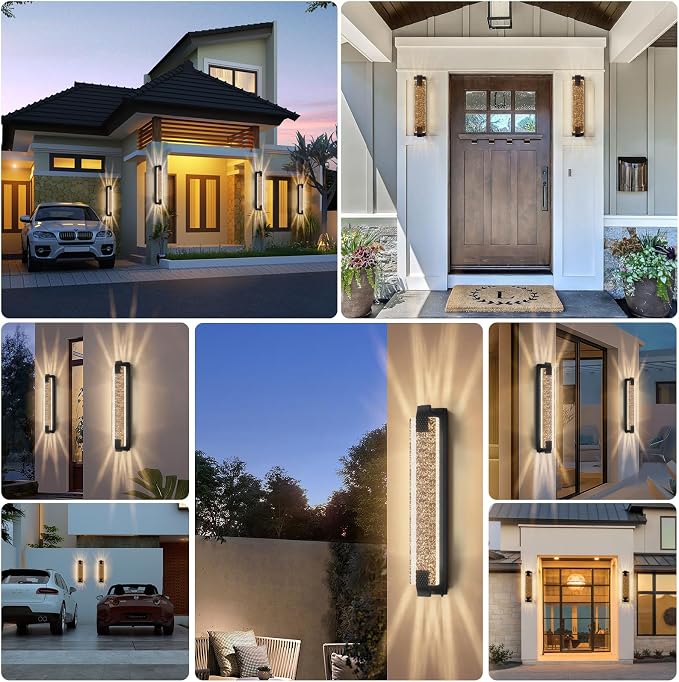 camuucci Dusk to Dawn Outdoor Light, 31.1 Inches LED Porch Lights Outdoor - Image 2