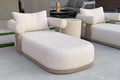 PURPLE LEAF Outdoor Chaise Lounge 1 Piece Chair Modern Aluminum Lounger Daybed by PURPLELEAF