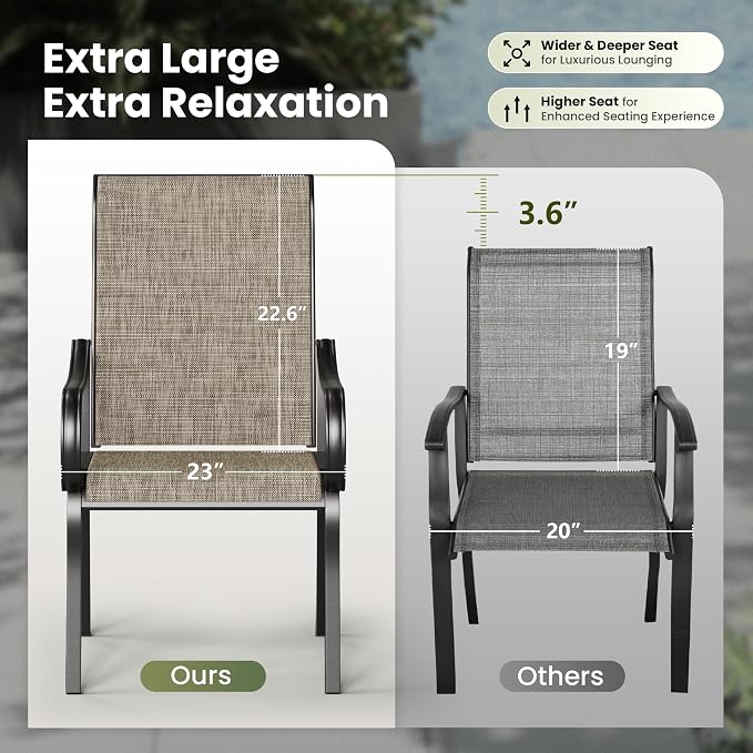 PHI VILLA 9 Piece Patio Dining Set, Expandable Table - Image 8