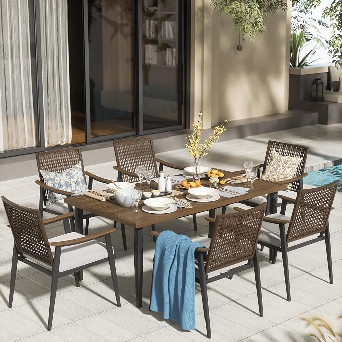 NATURAL EXPRESSIONS 7 Piece Patio Dining Set by NaturalExpressions
