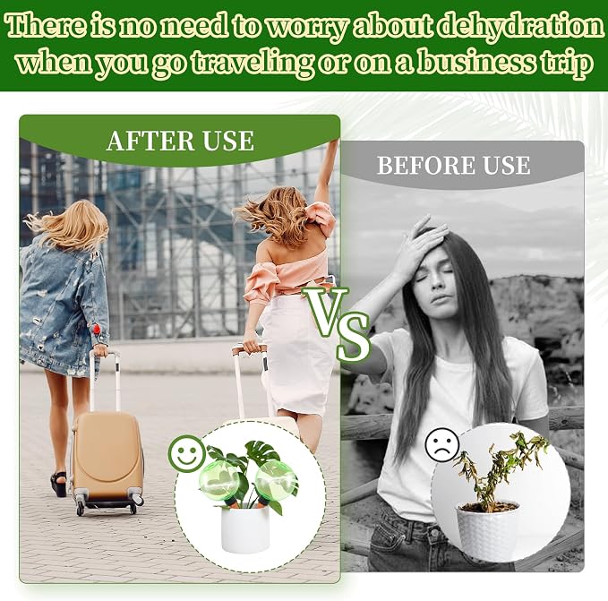 6pcs Large Plant Self Watering Globes, 17.5 oz Plastic Water Bulbs Top Fill - Image 6