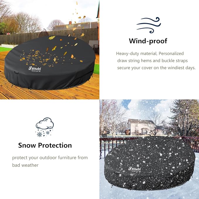 Bitubi 75 Inch Heavy Duty Waterproof Outdoor Daybed Cover - Image 8