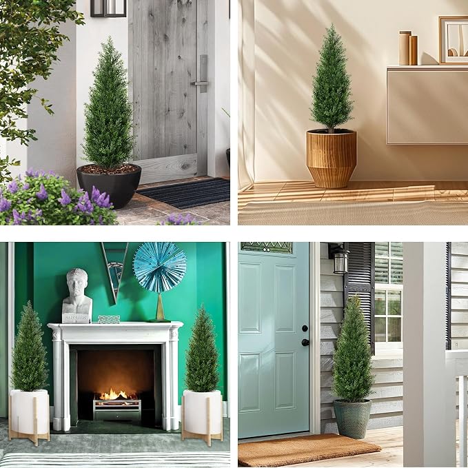 3FT Artificial Cedar Topiary Trees - Image 7