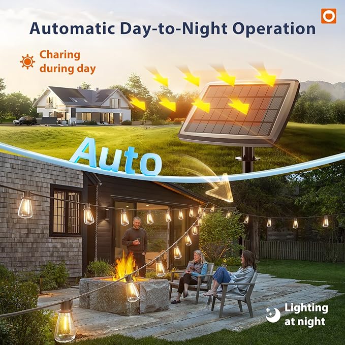 addlon 102FT Solar String Lights Outdoor - Image 3