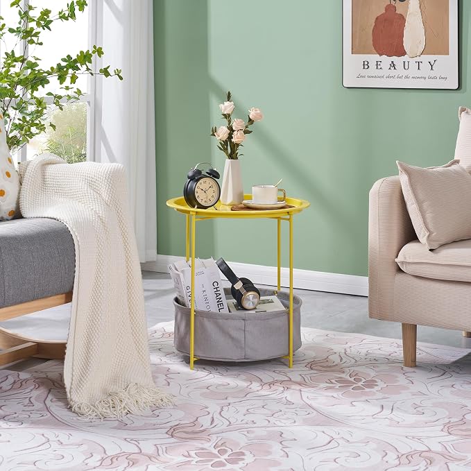 VECELO Round Side/End Table - Image 2