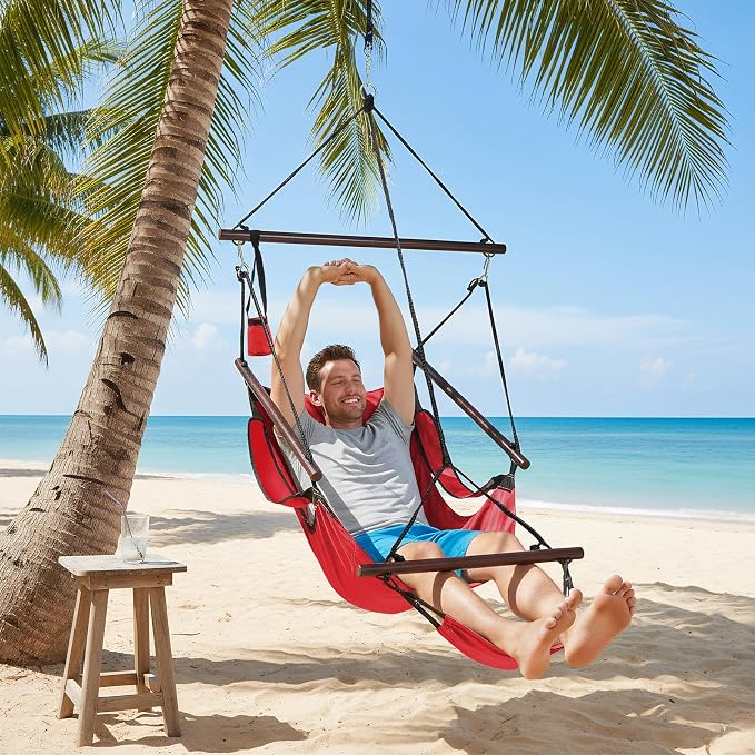 ONCLOUD Upgraded Unique Hammock Hanging Sky Chair, Air Deluxe Swing Seat - Image 5