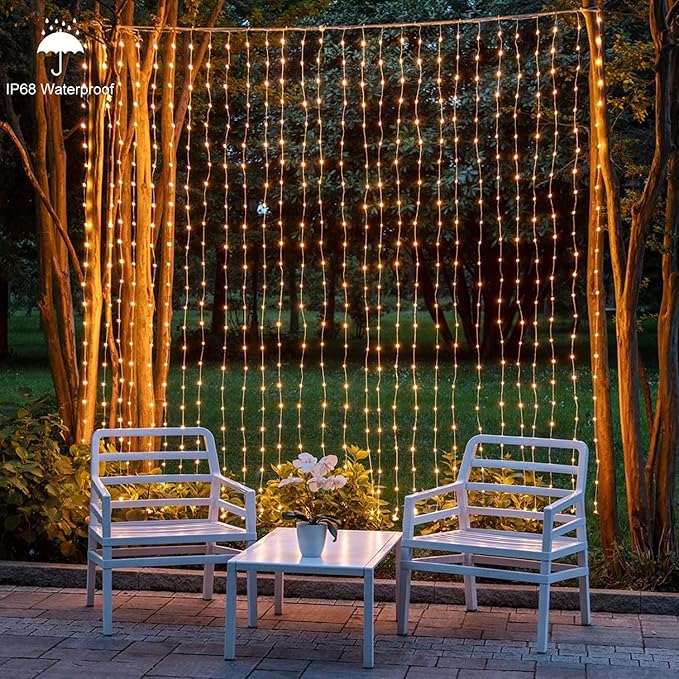 ZAIYW 1200 LED Curtain Lights 10x10Ft, Plug in Fairy Curtain Lights - Image 4