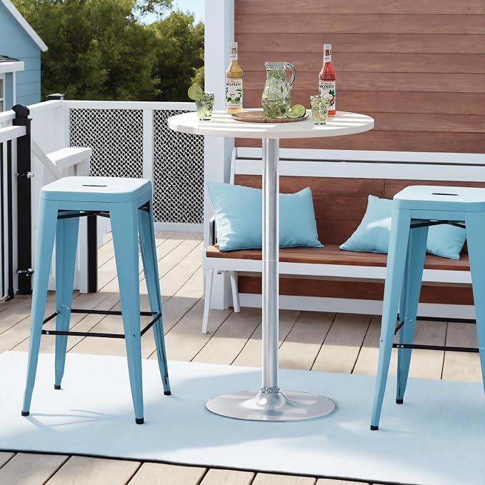 Furmax Bistro Pub Table Round Bar Height Cocktail Table - Image 7