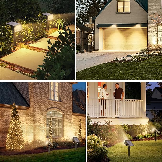 Solar Spot Lights Outdoor 6 Pack, Solar Landscape Spotlights Waterproof - Image 5