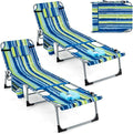 GYMAX Tanning Chair, 330LBS Beach Lounge Chair w/Face Arm Hole & Hand Shoulder by GYMAX