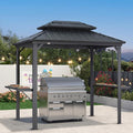 PURPLE LEAF 6' X 8' Hardtop Grill Gazebo by PURPLELEAF