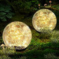 Coroor Garden Solar Ball Lights Outdoor Waterproof, 50 LED Cracked Glass Globe by Coroor