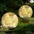 Coroor Garden Solar Ball Lights Outdoor Waterproof, 30 LED Cracked Glass Globe by Coroor