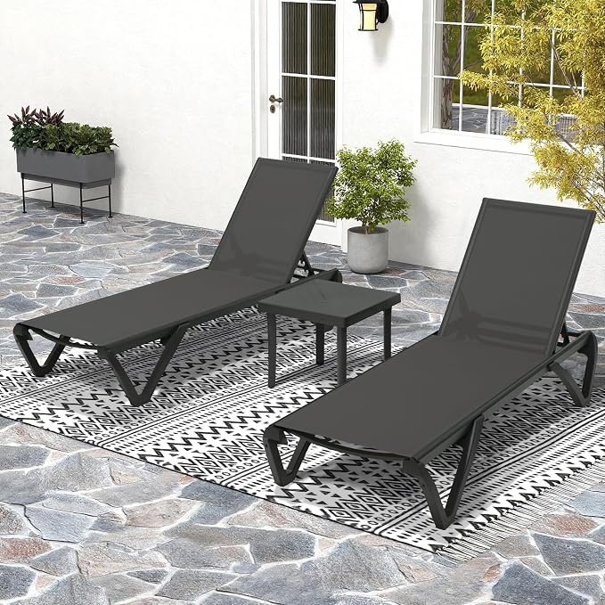 Domi Pool Lounge Chairs Set of 2 by domioutdoorliving