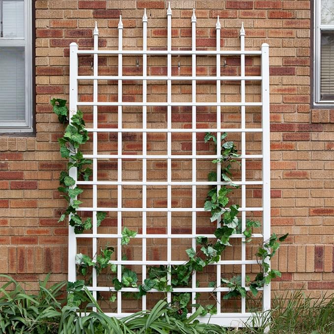 Dura-Trel Winchester Vinyl Trellis, Outdoor Plant Support Frame, Use Against - Image 4