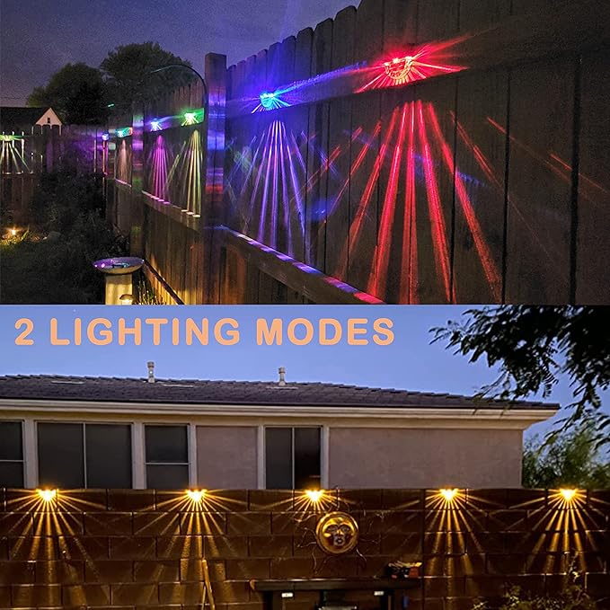 Solar Lights Outdoor, Solar Deck Lights, 6 Pack Solar Fence Step Lights Outdoor - Image 3