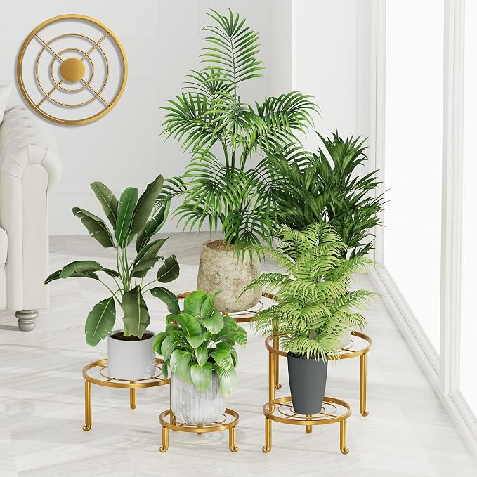 5 Pack Plant Stand Indoor Outdoor, Flower Pot Stand Plant Rack by Unknown