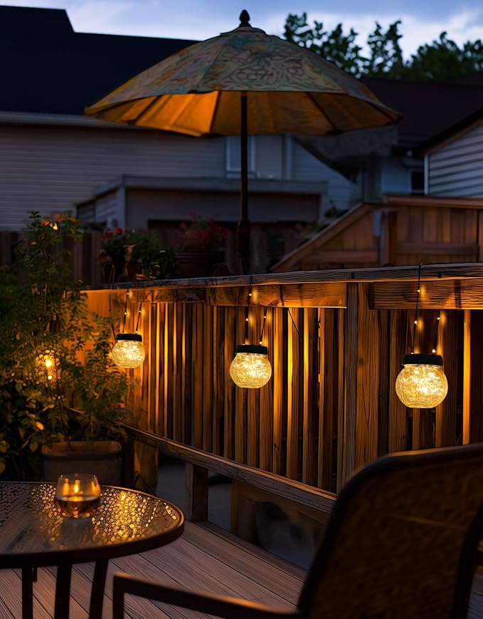 PARTPHONER Solar Lights Outdoor Waterproof 12-Pack, Solar Powered Hanging - Image 8