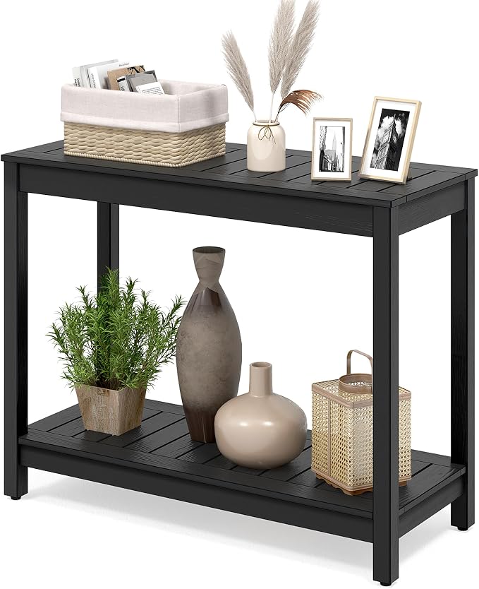 YITAHOME 38.3" Patio Bar Table Entry Console Table, 2-Shelf HIPS Indoor Outdoor by YITAHOME