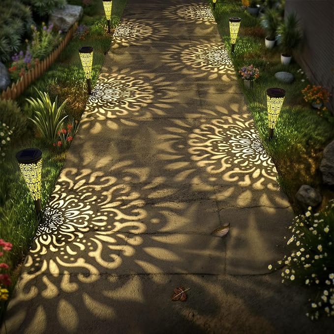 6 Pack Solar Lights Outdoor Garden Decorative Solar Pathway Lights Waterproof - Image 3