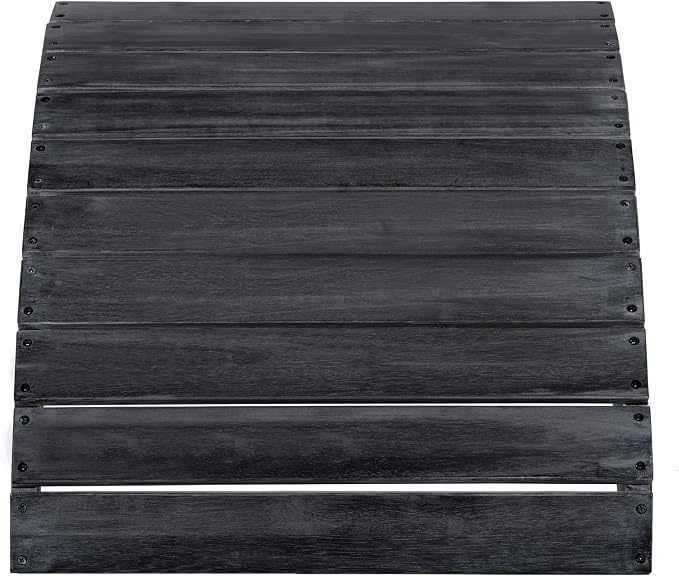 Safavieh PAT6701K Outdoor Collection Mopani Ottoman, Dark Slate Grey - Image 7
