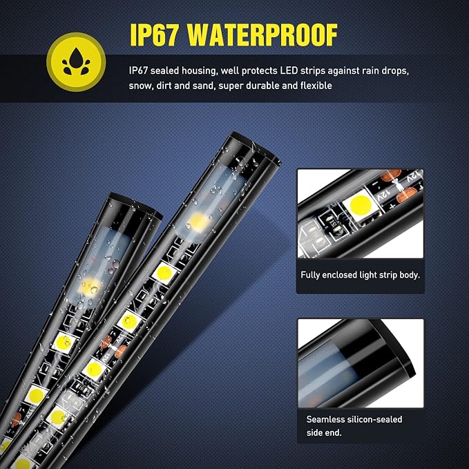 Nilight - TR-05 2PCS 60 Inch 180 LEDs Bed Strip Kit - Image 3