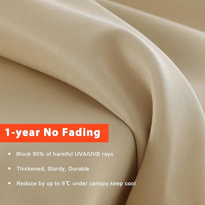 MASTERCANOPY Patio Umbrella 10 ft Replacement Canopy - Image 3