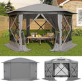 13x13FT 6-Sided Pop Up Gazebo Tent，One-Push Setup Canopy Tent by GarveeLife