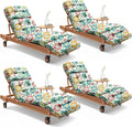 4 Pack Outdoor Chaise Lounge Chair Cushion 75.1 x 22.8 x 4.7 Inches 100% by Uthem