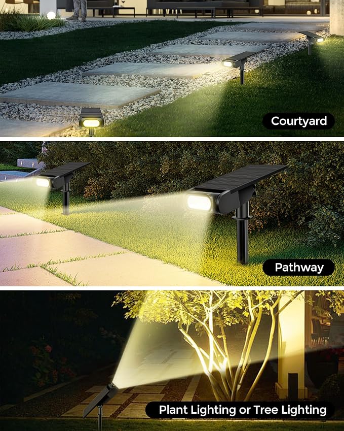 RGB Christmas Solar Spot Lights Outdoor, 12 RGB Color Modes Landscape Light - Image 9