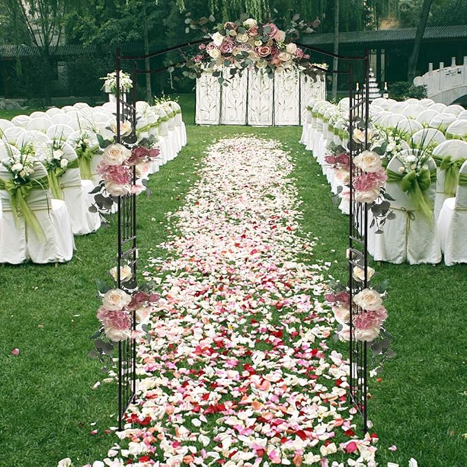VINGLI Garden Arbor, Arch for Wedding Ceremony Party, Christmas Garden Decor - Image 3