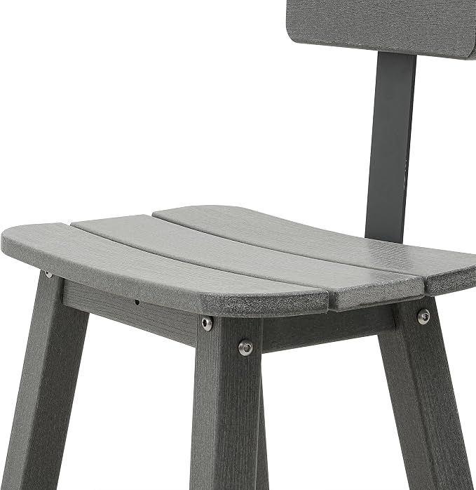 3-Piece Outdoor Counter Height Bar Table Set, HDPE Weather Resistant - Image 6