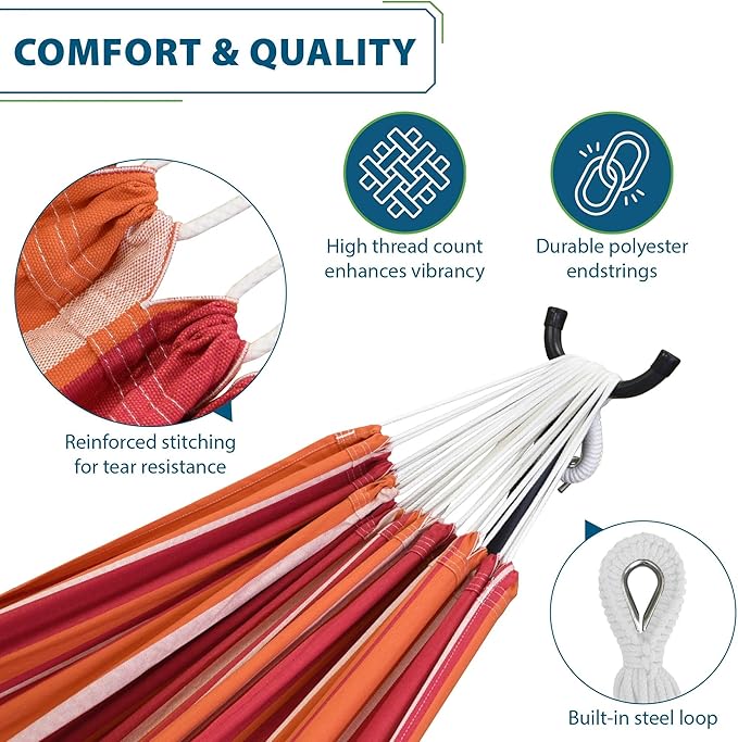 Vivere Double Cotton Hammock - Image 2