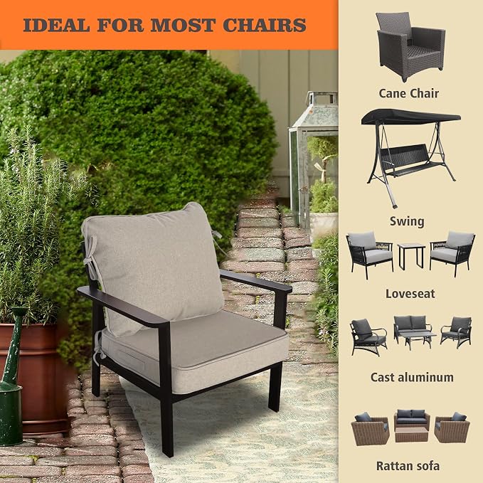 Goodgoods 19"x19" Outdoor Universal Cushion Set of 1 Water-Proof - Image 4