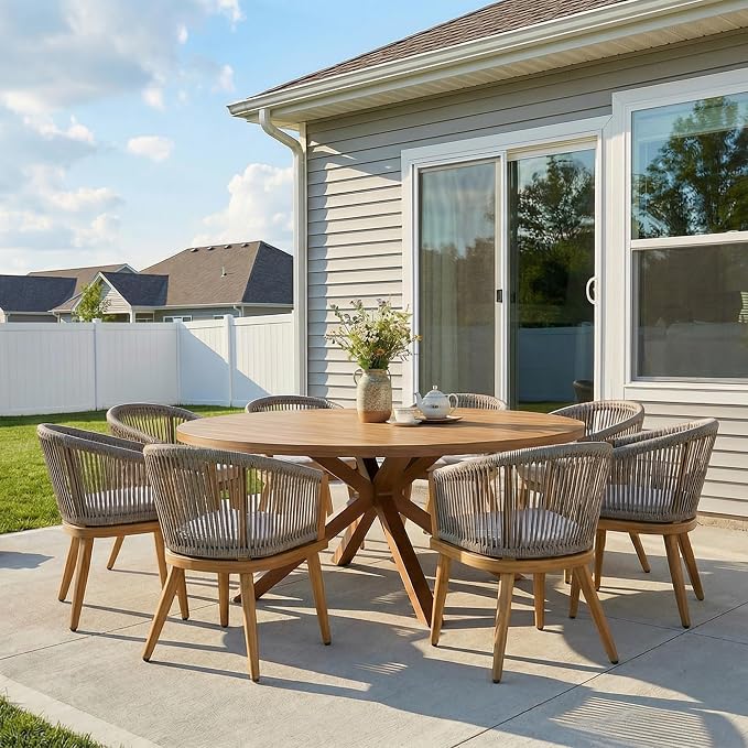 PURPLE LEAF 9-Piece Patio Dining Set by PURPLELEAF