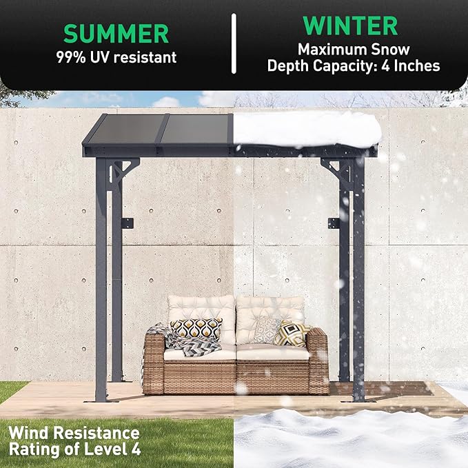 Aoxun 8' x 5' Pergola for Patio, Gazebo - Image 4
