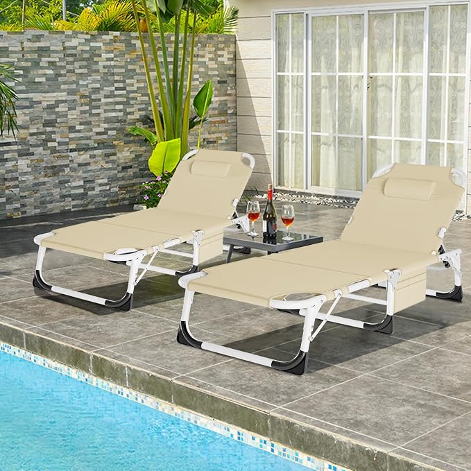 LILYPELLE Folding Chaise Lounge Chair - Image 8