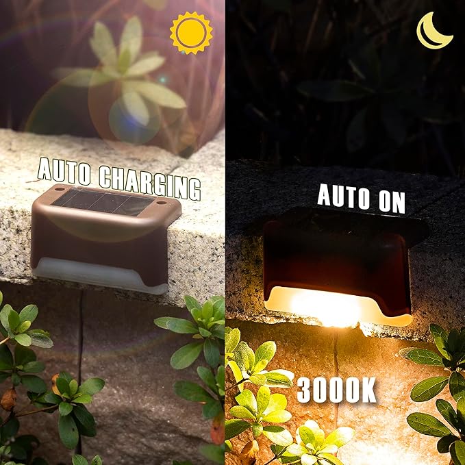 Solar Deck Lights Outdoor, Solar Step Lights Waterproof Led Lights - Image 6