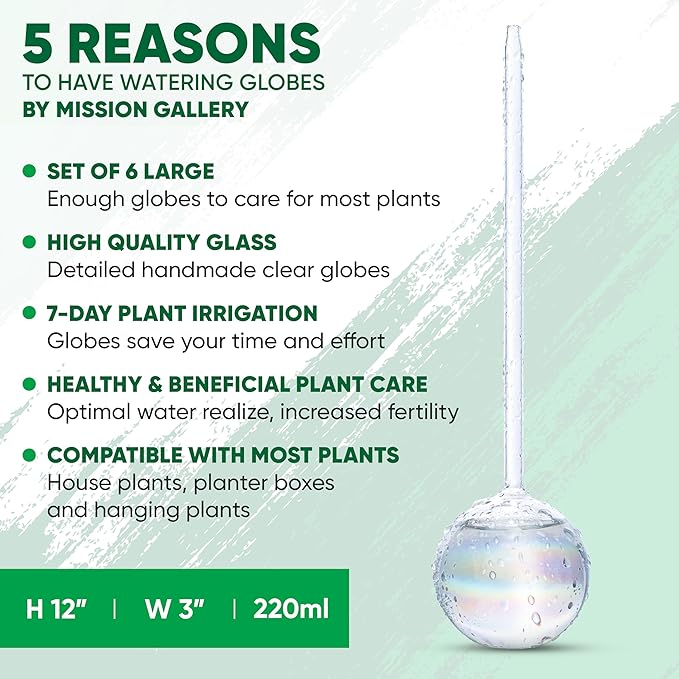 Clear Plant Watering Globes Set of 6 - Image 3