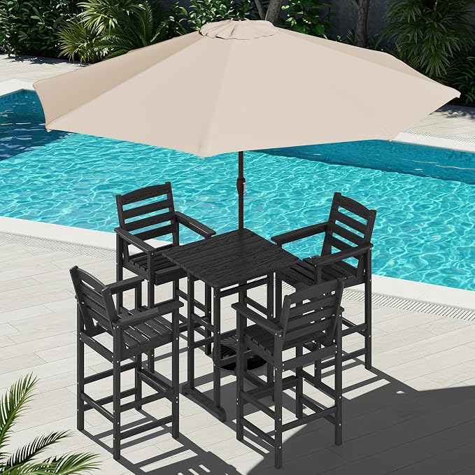 SERWALL 6 Pieces Outdoor Patio Bar Set by SERWALL