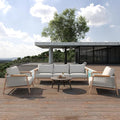 Acanva Modern All-Weather Aluminum Outdoor Patio Sofa by acanva