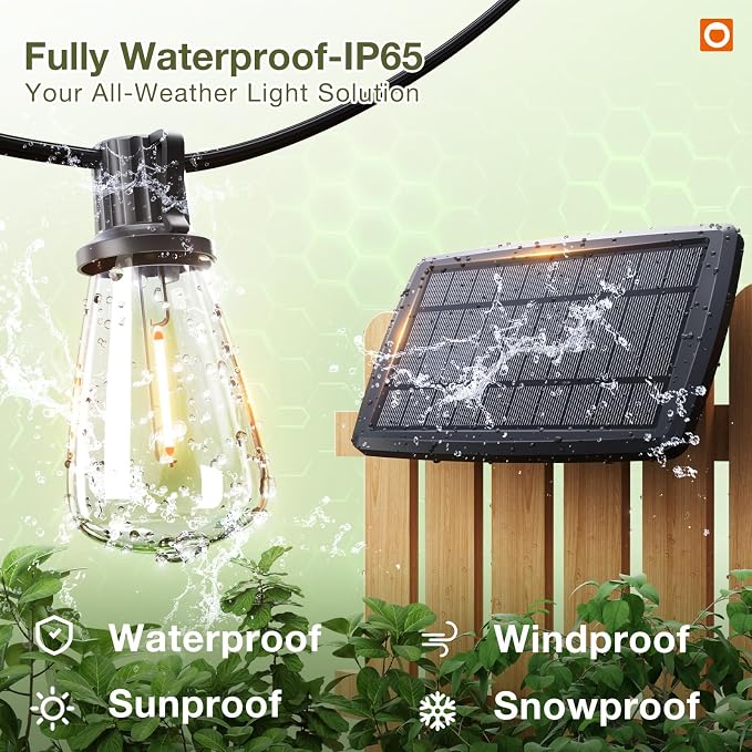 addlon 78 FT Solar String Lights Waterproof, Patio Lights Solar Powered - Image 6