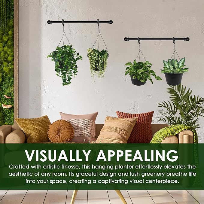 10in Euro Hanging Planters for Indoor Plants 2 Pieces 10inch Hanging Planter - Image 5