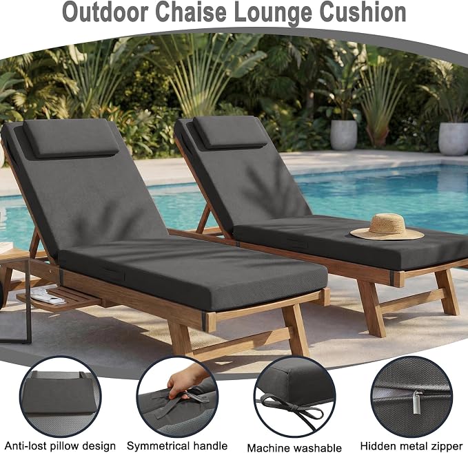 Outdoor Lounge Chair mat, 71 inches x 21 inches, Waterproof Chaise Lounge - Image 5