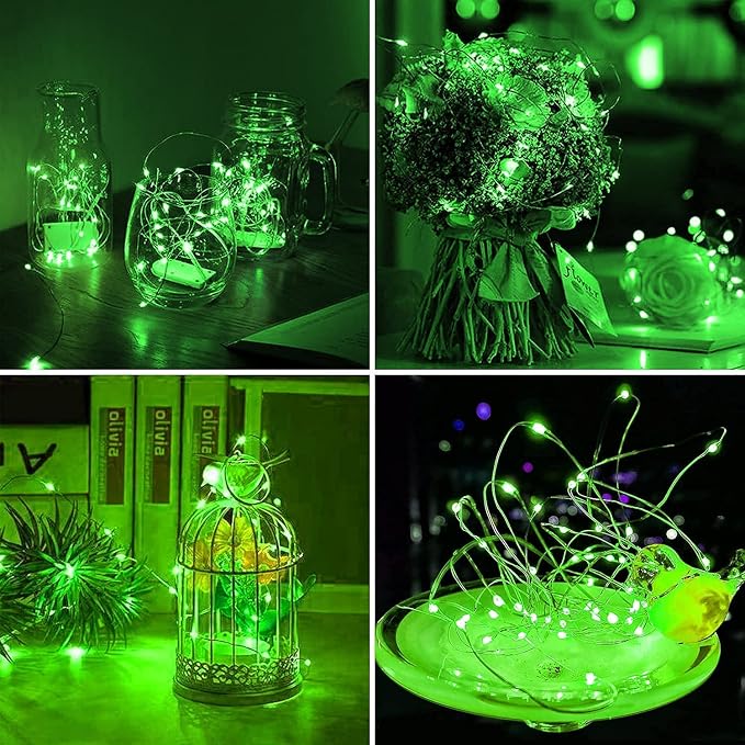 JMEXSUSS 4 Pack Green Solar Christmas Lights, Total 400 LED 132FT Solar String - Image 7