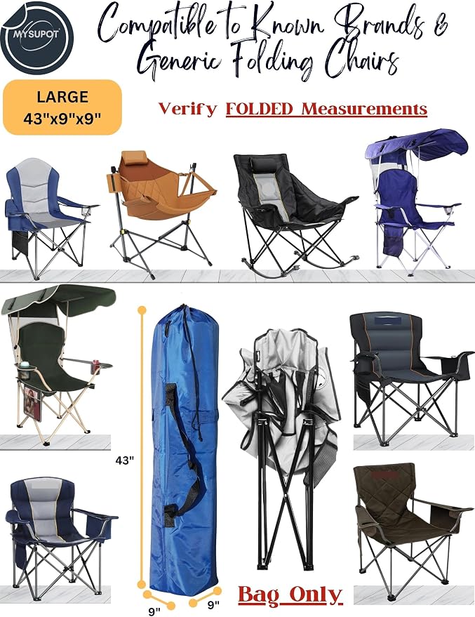 43"x9"x9" Replacement Bag for Folding Camping Chair, Camp Chairs, Yoga Mat - Image 4