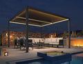 PURPLE LEAF LED Louvered Pergola 94AS 12'x 12' Full Aluminum Frame and by PURPLELEAF