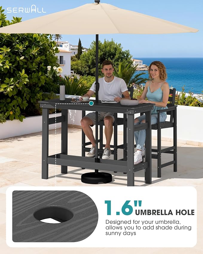 SERWALL 41" Outdoor Bar Table - Image 2